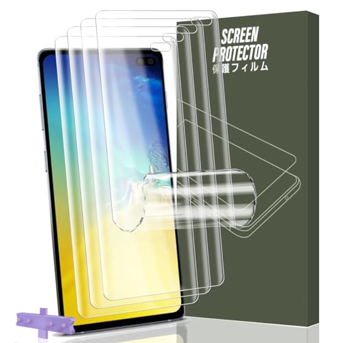Gelaasso 4 Piezas Protector de Pantalla para Samsung Galaxy S10 Plus. Película de TPU Flexible [No es de cristal], HD Transparente para Samsung Galaxy S10 Plus Película Protector