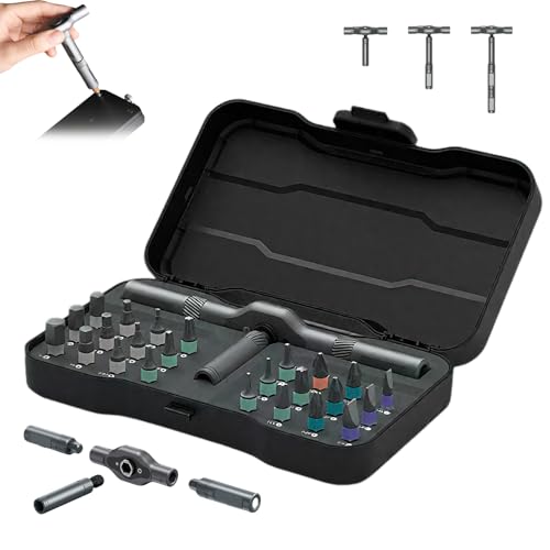 24 In 1 Magnetic Ratchet Screwdriver Set,magnetic Screwdriver Sets,with S2 Steel Bits & Detachable T Handle, Portable Tool Kit In Case for Home DIY, Electronics Repair, Furniture 1set
