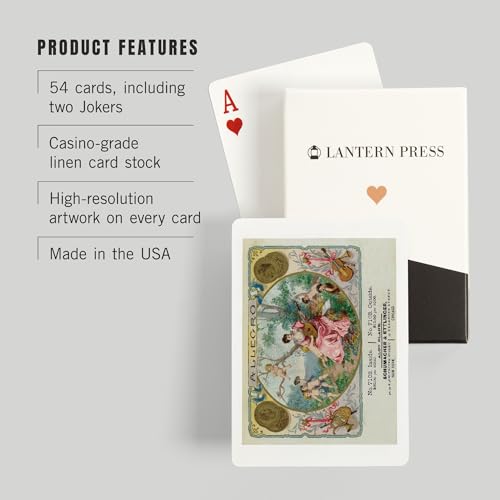 Lantern Press Allegro Brand Baraja de 52 Cartas Tamaño Poker miniatura 3