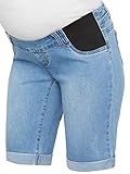 Mamalicious Jeans-Shorts mit modischen Effekten