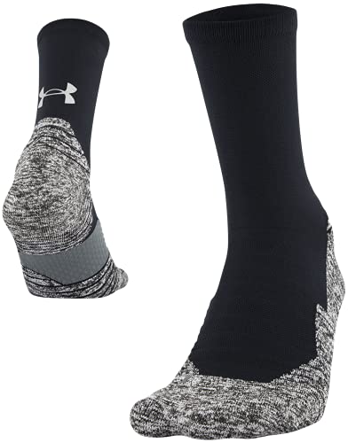 Under Armour Unisex-Adult Run Cushion Crew Socks, Multipairs, Black Assorted (1-Pair), Large