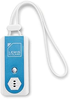 Lewis N Clark Travel Door Alarm + Window Guard Portable Home Security System Battery Operated for Hotel, Bedroom, Apartment & Dorm, with Built in LED Flashlight, Blue