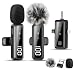 Bayanbulu Mikrofon Handy für iPhone, iPad, Android, Kamera, PC – 3-in-1 Profi-Mini-Mikrofon mit LED-Anzeige & Rauschunterdrückung, Mikrofon Kabellos für YouTube, TikTok, Vlog Podcast(2er-Pack)