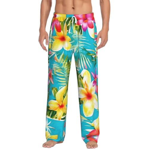 Pantalon de pyjama homme hawaïen en polaire douce, idéal pour le homewear