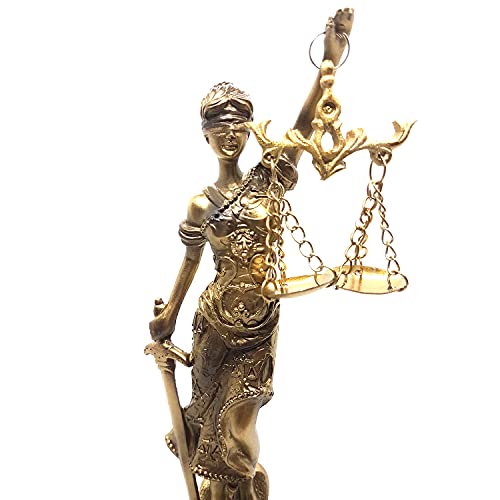 Estátua Dama Da Justiça Têmis Deusa 20cm Símbolo Do Direito
