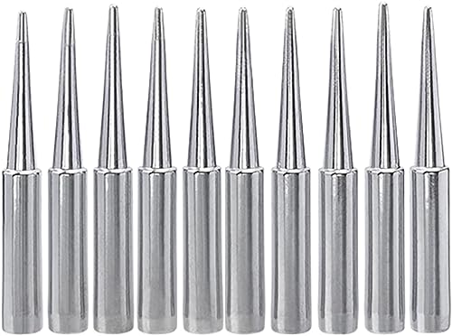 Image of 10pcs 900M-T Soldering Iron Tips Replacement Kit for for Hakko, Radio Shack, TENMA, ATTEN, Quick, Aoyue, Yihua Solder Station (900M-T-LB)