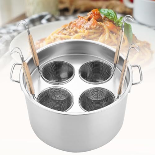 ステンレススチール製パスタクッカーセット、仕切りとザル、ストレーナー付きインサートセット、家庭用キッチンレストラン用ストックポット