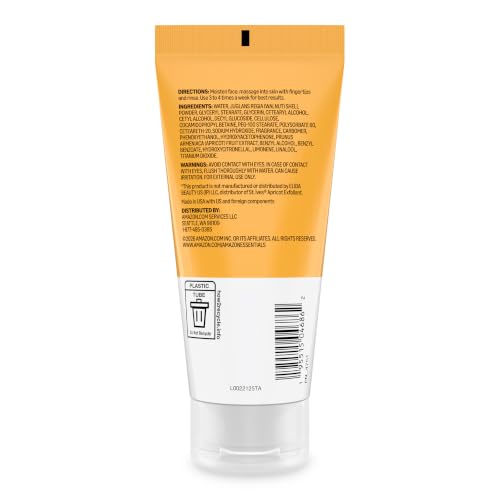 Image of Amazon Essentials Exfoliating Apricot Face Scrub, Facial Cleanser, 6 Fluid Ounce