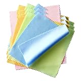 CLISPEED 100 piezas Paños de Microfibra para Limpiar Gafas Unidades Toallitas Suaves sin Pelusa para Lentes y Pantallas Compacto para Viajes y Uso Diario