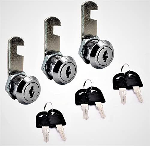 craftsman tool box lock set - Cabinet General Tubular Cam Lock Key Set,Alike Keyed 5/8 Inch Hardware Locks,Removable 3/4 Inch Cylinder Mailbox Toolbox Replacement Tumbler Lock16mm Security Box Locks Replacement,3 Sets