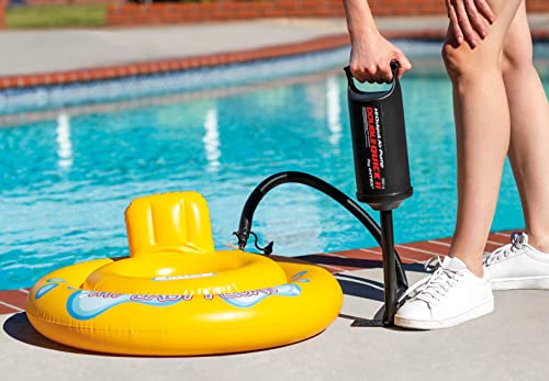 Image of Intex Oval Whale Fun Pool & Intex 68614 Double Quick Air Pump, Black