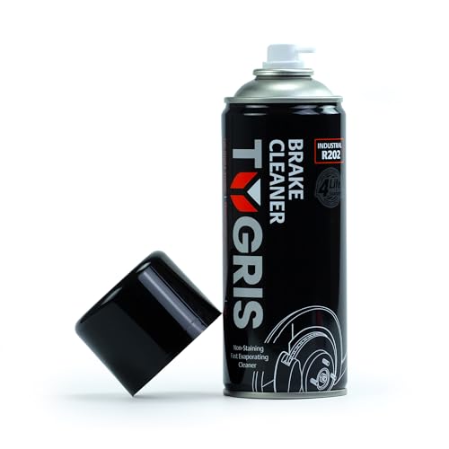 Tygris Brake & Clutch Cleaner R202 – Professional-Strength Degreaser for Brake Parts, Fast-Evaporating & Non-Staining, Removes Grease, Oil, Brake Dust & Tar – 400 ml