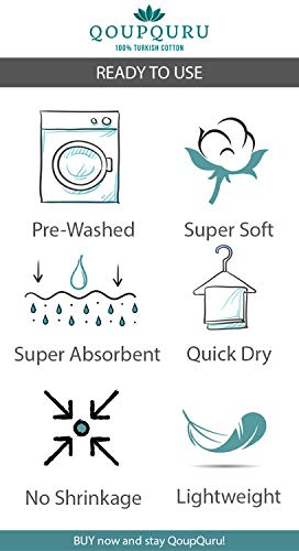 Qoupquru 2 Pack Turkish Beach Towels - Peshtemal Towel Set – 100% Turkish Cotton – Light Weight, Absorbent & Easy Dry – Oversized 40X70 (2Pack-Patara Collection, Navy Blue) #TOP2