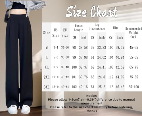 Pulisa Pants for Women, Perfect Drape High Rise Pull-On Stretch Pants, Ice Silk Elastic Waist Wide-Leg Ankle Trousers2