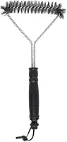 Mimo Style Escova Para Limpar Gelha Três Lados, Para Limpar Grelha e Churrasqueira Com Cabo. Feita Em plástico e Suas Cerdas de Inox, Eficaz Na Remoção de Gordura e Sujeiras de Sua Churrasqueira