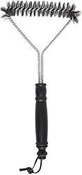 Mimo Style Escova Para Limpar Gelha Três Lados, Para Limpar Grelha e Churrasqueira Com Cabo. Feita Em plástico e Suas Cerdas de Inox, Eficaz Na Remoção de Gordura e Sujeiras de Sua Churrasqueira