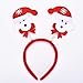 Produktbild FairytaleMM Weihnachtsschmuck Stirnband Haarband Kopfschmuck für Weihnachten Kostüm Party Headwear Festival Requisiten Supplies (rot & weiß (kein Licht) (Bär))