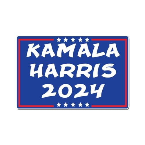 Kamala Harris 2024 4 inch Full Color Window Cling, Removable and Resusable