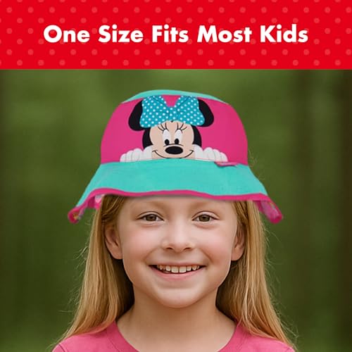 Disney Girls' Bucket, Minnie Mouse Toddler 3-4 and Kids Sun Hat for Ages 5-84