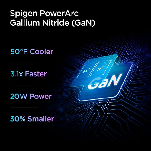 Spigen Usb C Charger, [Gan Fast] 20W Usb-C Power Adapter Type C For Pixel 7A Iphone 14 13 Plus Pro Max Iphone Se 2022 13 12 Mini Magsafe For Iphone Fast Charger Foldable Wall Charger Pd Charging #TOP1