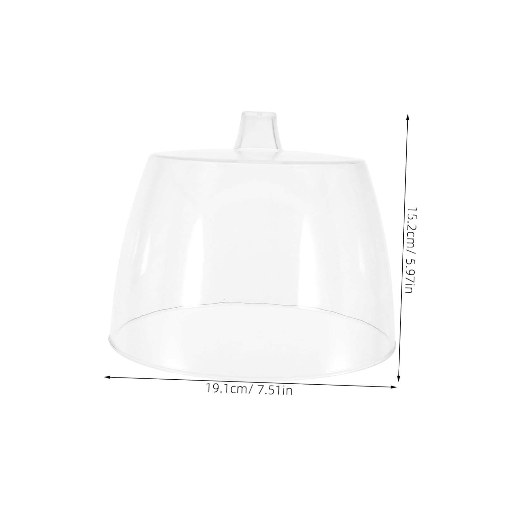 COLLBATH Transparente Käseglocke aus Acryl Robust und Tragbar für Kuchen und Früchte Leicht zu Reinigen für Picknick und Draußen Herdabdeckung Gasherd