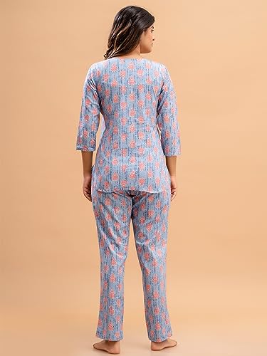 Image of feranoid Women Full Sleeves Cotton Nightsuits