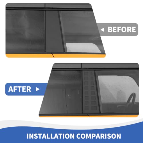 Image of RAZPOY B Pillar Post Panel Cover Fit for Ford Bronco 4-Door 2021-2026 | Aluminum Alloy Window Decal Trim, Double-sided Tape, Bronco Exterior Accessories
