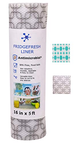 ACHub Antimicrobial Refrigerator Shelf Liner, BPA Free, Wider Roll (60" x 16") Fridge