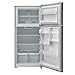 Avanti Apartment Refrigerator Freestanding Dual Door Design Fridge with Top Freezer, Adjustable Electronic Control and Frost Free Defrost, for Condo, House, & Small Kitchen, 18-Cu.Ft, Stainless Steel