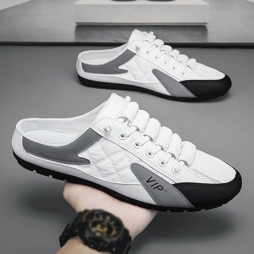 Image of Berich Men's Half Back Open Loafers Backless Footwear Shoes Casual Mules