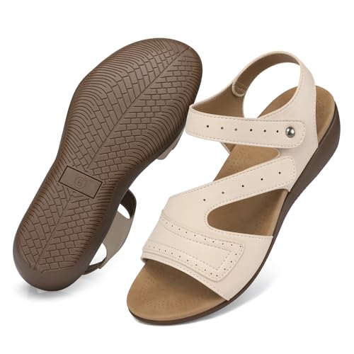 Image of SHIBEVER Wedge Sandals for Women Dressy: Comfortable Summer Low Wedges 2026 Platform Walking Womens Shoes