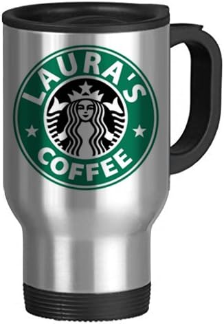Starbucks Inspired Personalised Mug (Silver Travel Mug)