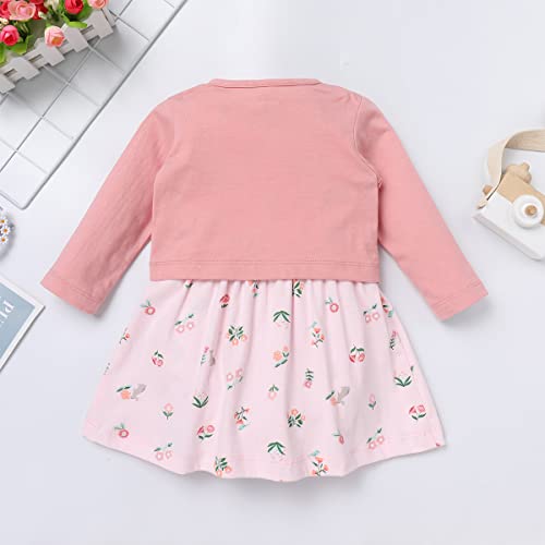 Baby Easter Dresses For Toddler Girls Summer Holiday Dress Fall Clothes Spring Sweater Cardigan Birthday My First Easter Outfit Infant Newborn Coming Home Outfits Pink Bunny 6-9 Months #TOP2