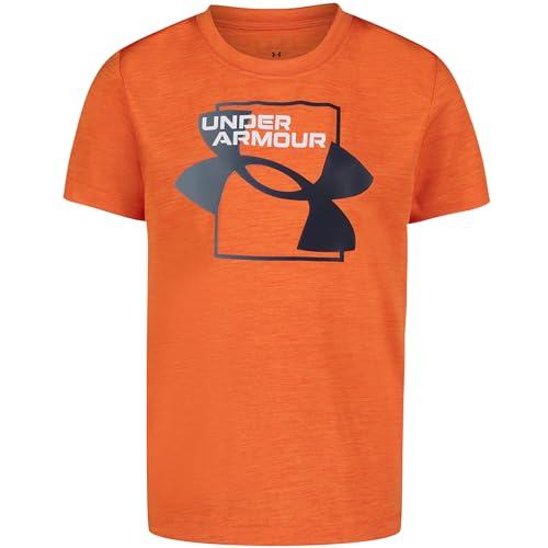 Image of Under Armour Boys' Short Sleeve Logo Graphic T-Shirt, Lightweight & Breathable, Relaxed Fit