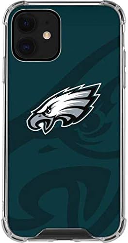 Skinit Clear Phone Case Compatible with iPhone 12 Mini - Officially Licensed NFL Philadelphia Eagles Distressed Design