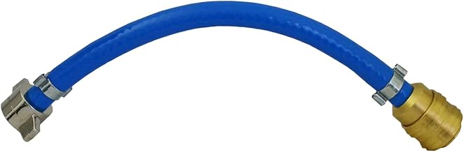 Tubo adaptador M16 x 1,5 para inflado de neumáticos, color azul (M16 x 1,5 / 200 mm con acoplamiento NW7,2)