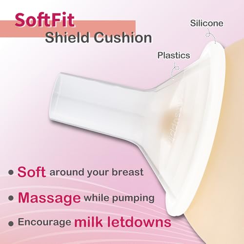 Image of Nenesupply SoftFit 21mm Breastshields Compatible with Breastpump Not Original Pump Parts. Replace Personalfit Breastshield Work with Pump in Style Maxflow Symphony Harmony Pump Parts 21mm Soft Flange