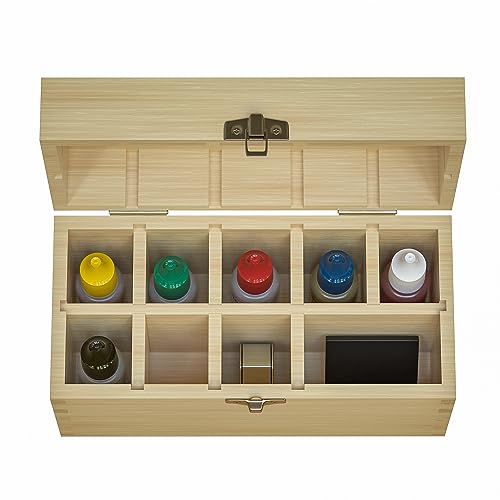 Jewelry Testing Kit 10K, 14K, 18K, 24K Gold, Silver, Platinum Test Solutions with Scratch Stone, 30X Loupe, Instructions, and Bamboo Storage Box