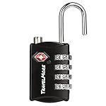 5 Pack TSA Luggage Locks with 4 Digit Combination – Heavy Duty Set Your Own Padlocks for Travel, Baggage, Suitcases & Backpacks - Black - Image 3