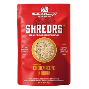 Stella & Chewy's Stella’s Shredrs Cage Free Chicken Recipe in Broth, 2.8 oz. Pouches (Pack of 24) Stella Chewys Stellas Shredrs Cage Free Chicken Recipe in Broth 28 oz Pouches Pack of 24