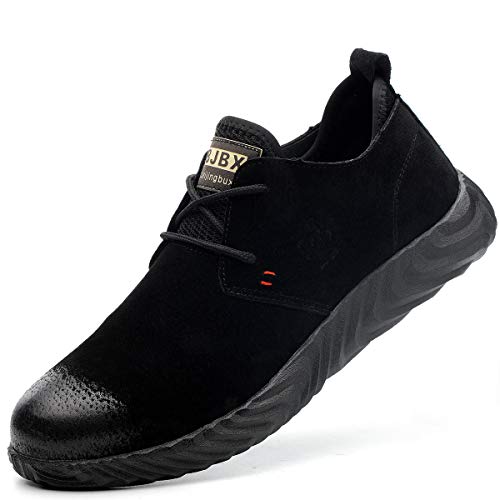 AFFINEST Chaussures de sécurité Homme, Femme Baskets de sécurité Embout Chaussures de Travail Acier Respirant,A Noir,42 Cover