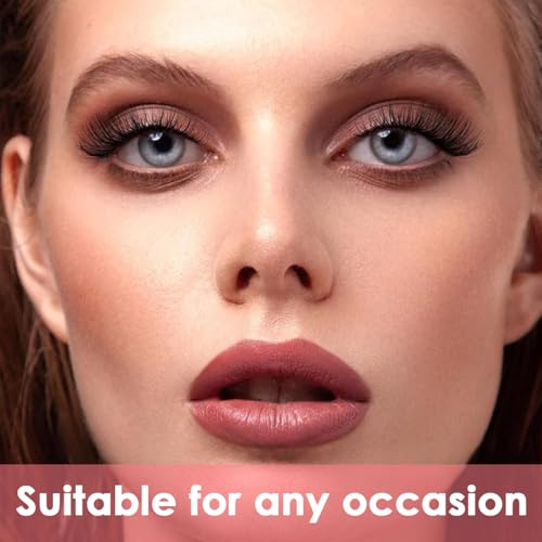 Image of MAYCREATE Wispy False Eyelashes 7 Pairs Natural Cat Eye Half Cluster Lashes 3D Fluffy Lash Clusters with Soft Clear Band Handmade Fake Lashes Eyelashes Eyelash Pack for All-day Beauty Style