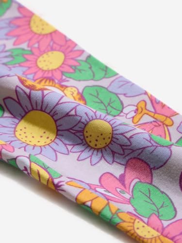 Image of The Souled Store Garfield: Floral Girls Pull On All Over Printed Regular Fit Cotton Leggings (2-8 Yrs)