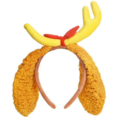 Beinayin Antler Dog Headband with Ears Deer Horn Dog Headpiece Reindeer Costume for Halloween Christmax