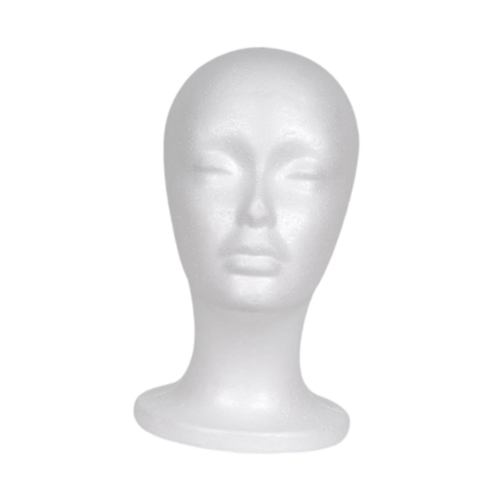 perfkFoam Mannequin Head Stand,Hairpieces Display Stand Headdress,Wigs Wigs Display Holder, Hat Display Stand, for Hat Shop Mall, style B