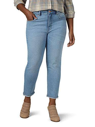 Riders by Lee Indigo Women's Plus Size Heritage High Rise Relaxed Fit Skinny Ankle Jean, Antique Indigo, 16W