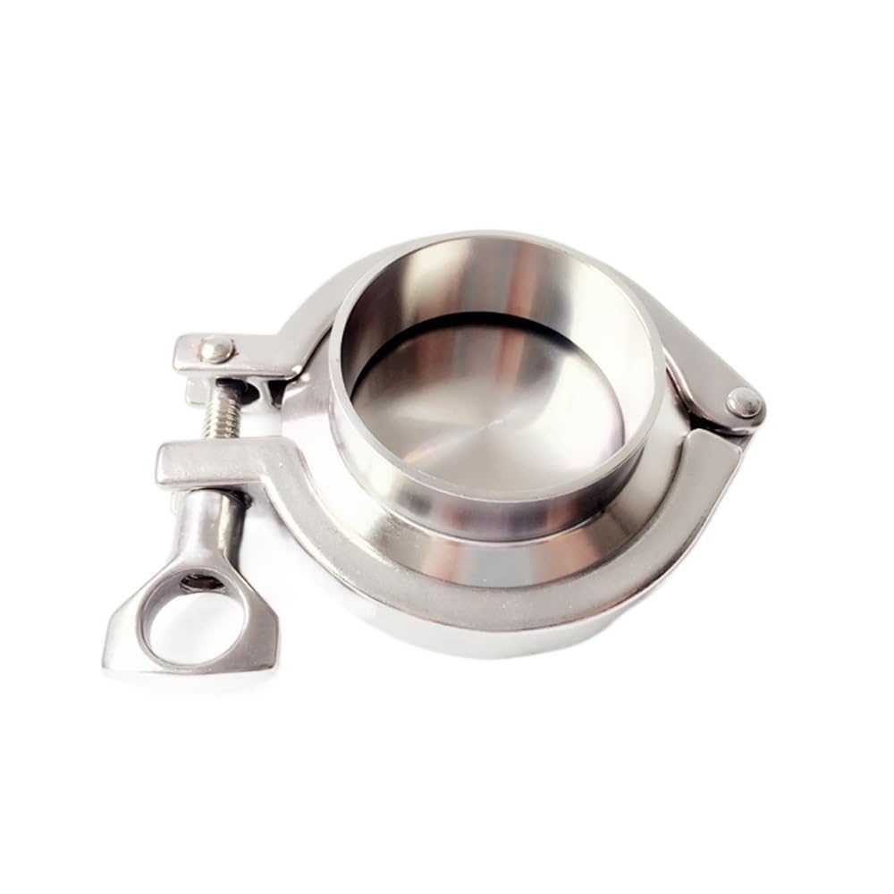 zorfar Sanitary End Cap Set 1.5" 2" 2.5" 3" 4" Tri Clamp 19mm-108mm Ferrule + Clamp + Gasket + End Cap SUS 304 Homebrew(45x64mm)