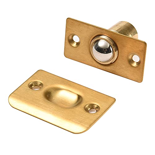 Mousike Cabinet/Closet Door Ball Catch,Stainless Steel Adjustable Ball Catch Door Hardware (Gold-4Pack, Gold) #TOP3