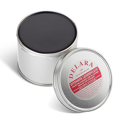 DELARA Intensive Lederpflege – 500 ml - Imprägniert und schützt Leder sehr wirksam. Neue Rezeptur mit hochwertigem Kokosöl und Bienenwachs - Made in Germany (Schwarz)