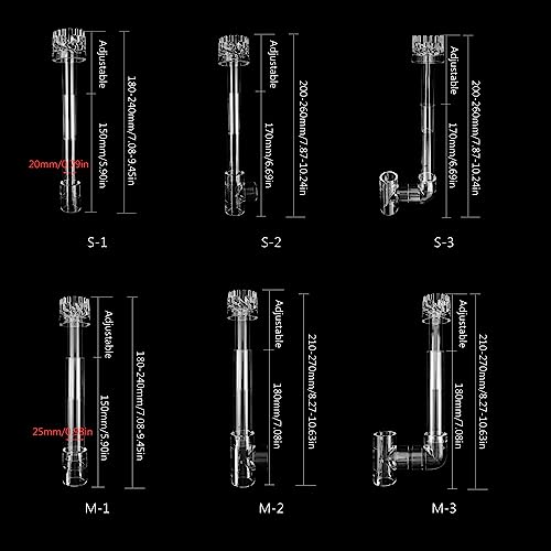 Escumadeira De Aquário Transparente Durável Com Superfície De Rotação De Tubo Transparente Entradas